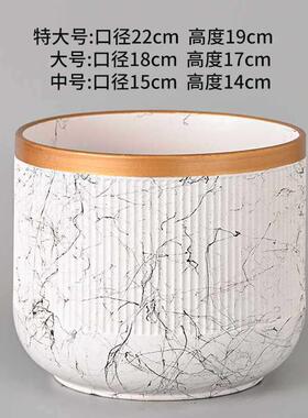 新款陶瓷花盆家用大口径北欧风格蝴蝶兰绿萝发财树特大号