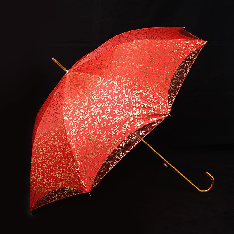 正品结婚红伞新娘伞中式婚礼色伞复古雨婚红伞出嫁伞陪用嫁大红伞