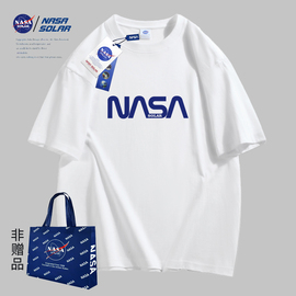 nasasolar联名2024夏款小熊，印花纯棉短袖t恤情侣，潮宽松tyk