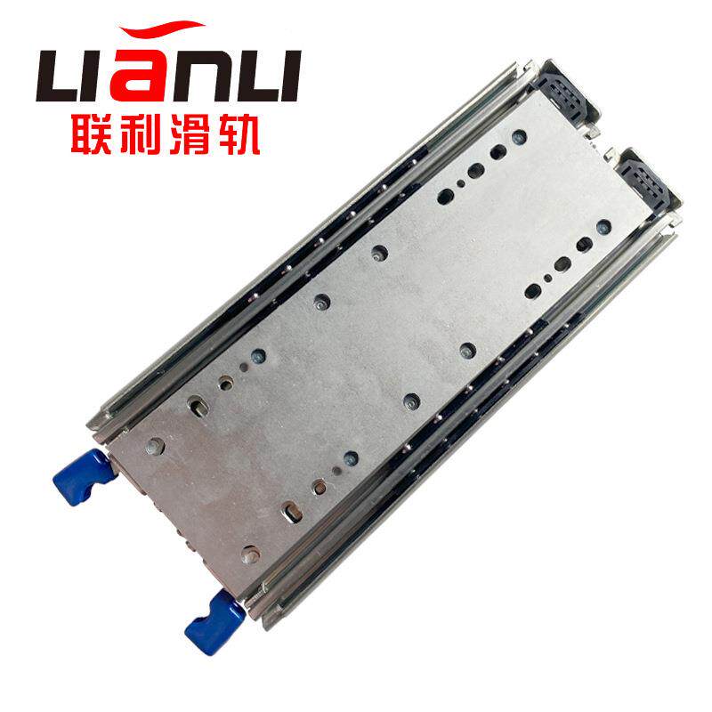 带锁超高承重双排重型滑轨三节工业承重型滑轨道设备汽车重型导轨