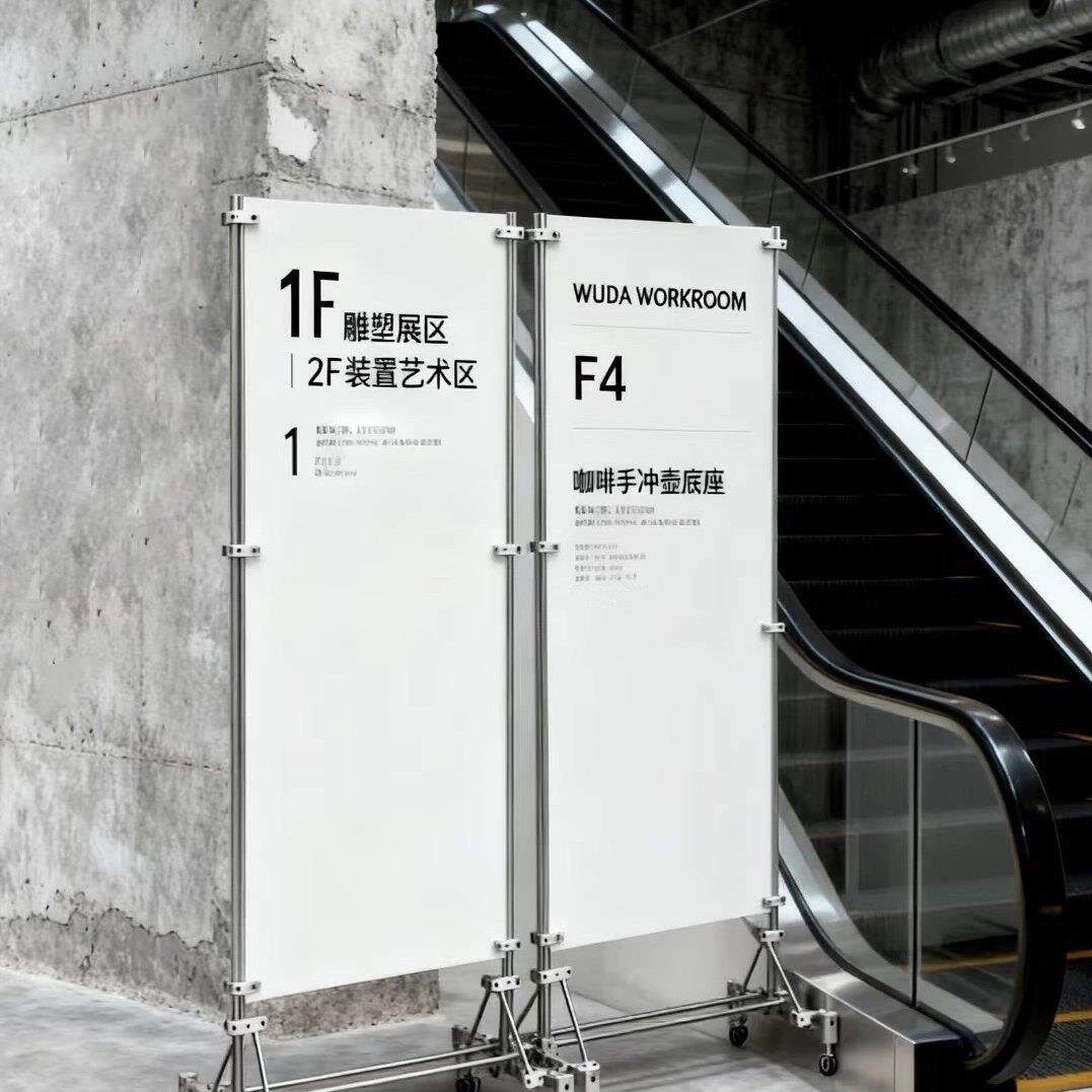 光轴展示架广告展架立式落地移动户外广告牌展示牌宣传导视牌