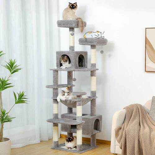 Large Cat e and Tower for Indoor Cats With Sisal-Covered