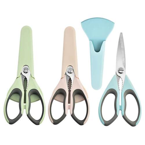 家用剪刀磁吸冰箱贴剪刀多功能不锈钢食物剪厨房保护套强力鸡骨剪