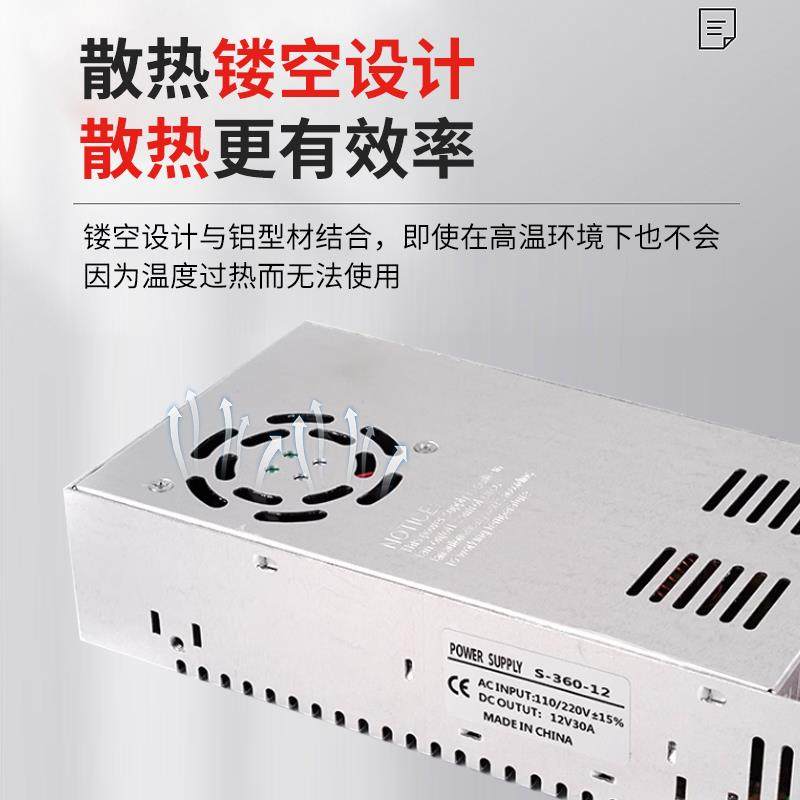 220V转24V开关电源12V器灯带直流led变压5V2AS-12-125A10A控15A2A