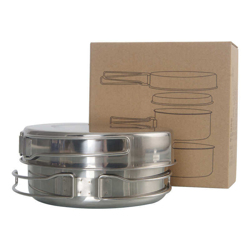 户外炊具套装露营野餐 304四件套锅具围炉用具可折叠手柄配收纳袋,户外/登山/野营/旅行用品,套锅/户外炊具,淘宝优惠券,粉丝福利购,淘宝优惠卷