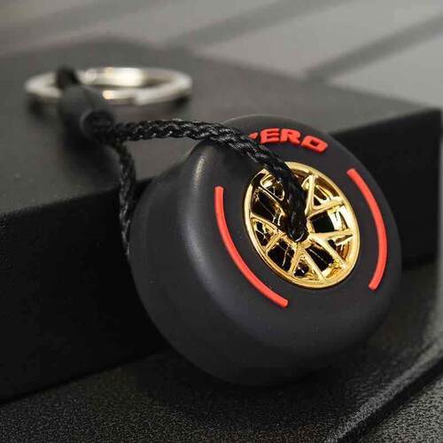 Mini F1 Racing Tire Keychain Car Key Accessories PVC Tyre Pe