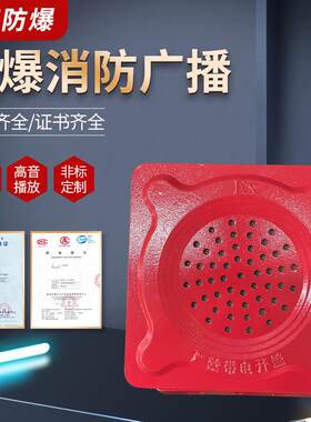 防爆消防广播扩音器扬声器3W5W室内防爆底座10W壁挂式防爆模块箱
