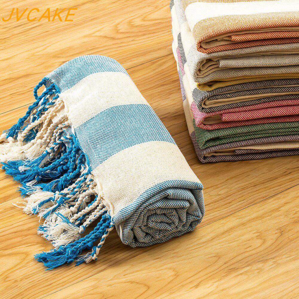 全棉Cotton 100*180cm Beach Towels流苏土耳其沙滩毯条纹浴巾垫