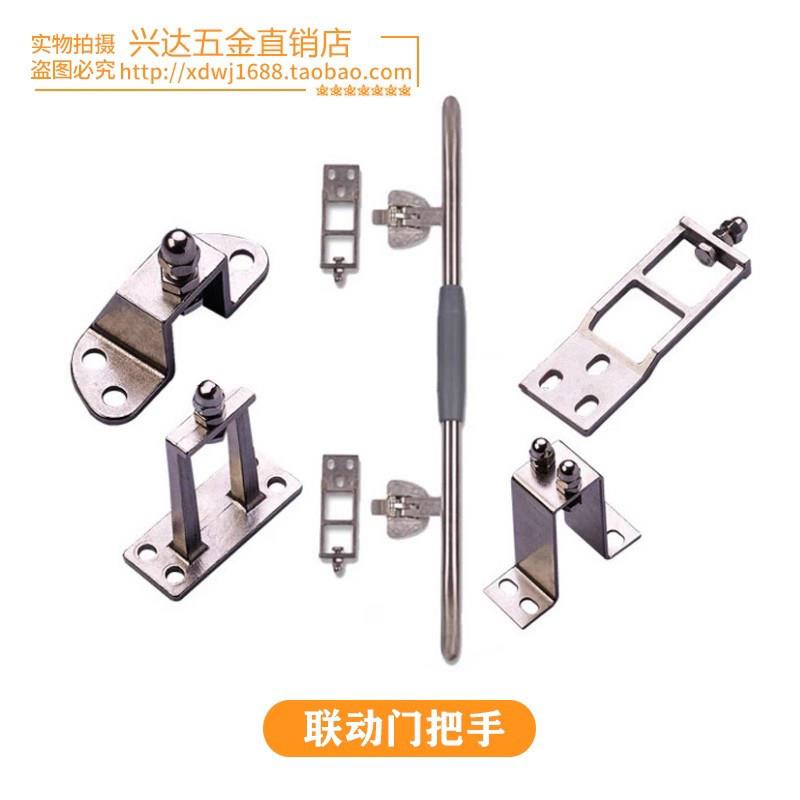 不锈钢圆底双联动把手蒸箱蒸柜拉手冷藏库门锁恒温烘箱工业烤箱把