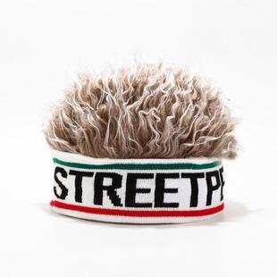 假发帽子男士一体秋冬带头发的帽发短发光头专用头套流氓嘻哈帽款