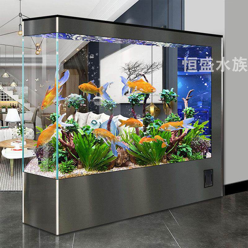免换水生态鱼缸客厅2025新款落地家用一体屏风新型鱼缸超白玻璃