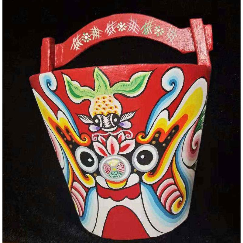 工艺品彩绘木桶脸谱儿童幼儿园客厅装饰挂件送友人