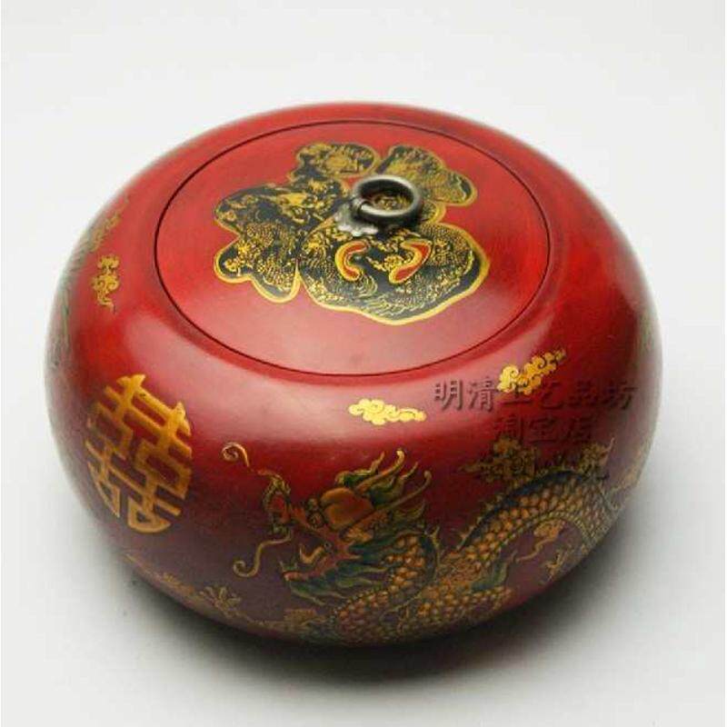 仿古首饰盒围棋罐工艺棋罐木制木质古韵古风小叶紫檀棋盘古典