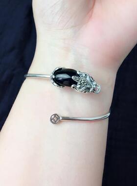 高档9款25纯银S手镯男女复古宝石民族风礼石榴石貔貅元旦新年热卖