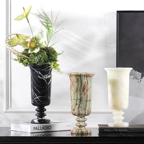 简约现柜代天大面理石花然瓶样板房餐桌电视装饰品HP092桌摆件工