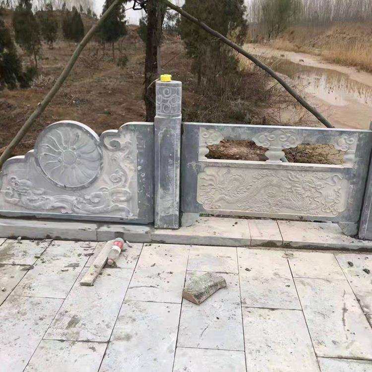 大理石材河道拱桥护栏围栏石雕升旗台栏杆汉白玉栏板浮雕广场学校