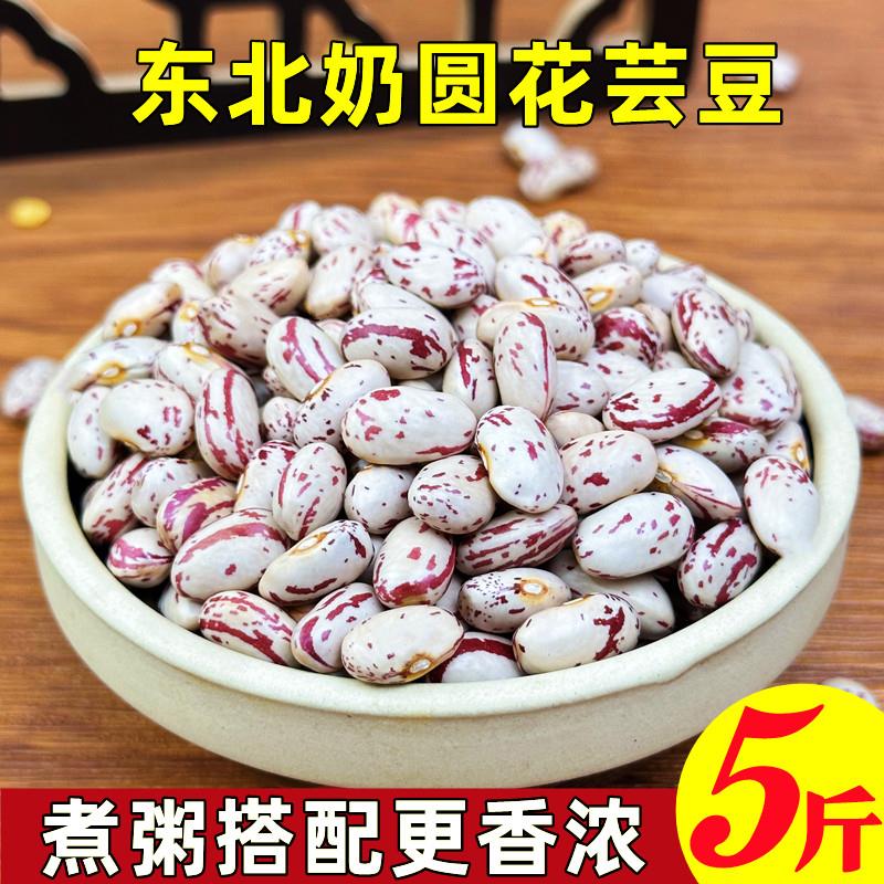 东北花芸豆乾货新货奶白花饭豆芸豆腰豆煮大碴粥口感清甜五谷杂粮