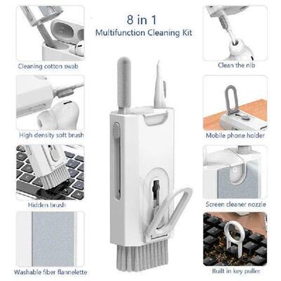 Eight In One Computer Keyboard Cleaner Brush Kit Earphone