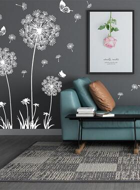 旅康墙贴CH39042AB白色蒲公英家居装饰自粘贴电视沙发背景墙装饰