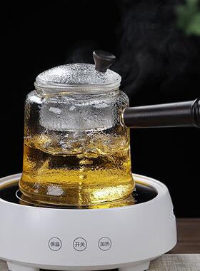 水生电陶炉煮器玻璃蒸煮茶壶双内胆15896煮茶炉家用茶烧壶煮产茶