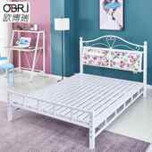 简欧式 田园 铁床1.8艺米双人床铁床约1317白双.5单人床现代法米式