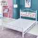 简欧式 田园 铁床1.8艺米双人床铁床约1317白双.5单人床现代法米式