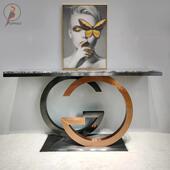 意式 桌简约案台端景玄8220 高饰端大理石入户玄关桌轻奢别墅靠墙装