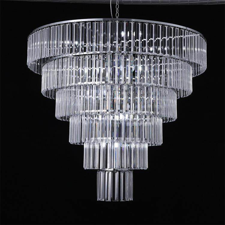 亚克力爆款6层水晶吊灯现代简约婚庆轻奢灯具灯饰婚礼堂装饰吊灯