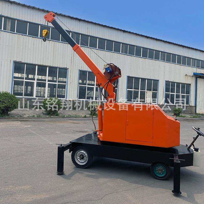 车间仓库电动液压旋转配重平衡式1吨模具吊装机自动行走液压吊车