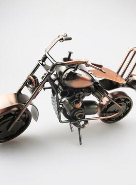 直销新款大号铁艺摩托车模型家居摆件金属工艺品商务礼品创意礼物