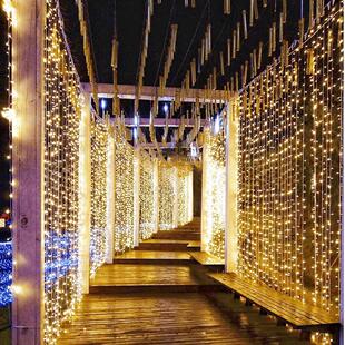 饰灯 户外防水led冰条瀑布灯满天星星灯串浪漫房间布置彩灯氛围装