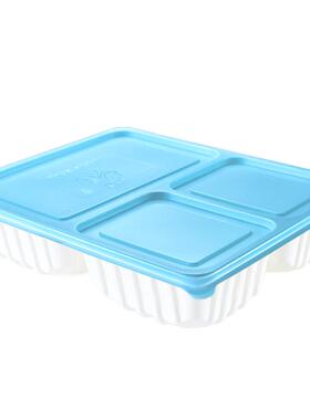 厂家1100ml一次性三格外卖打包盒3格饭盒多格便当盒塑料带盖餐盒