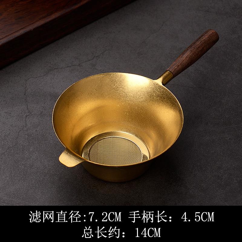 木柄304不锈钢茶漏滤茶器功夫茶具配件普洱茶叶过滤网滤茶器日式
