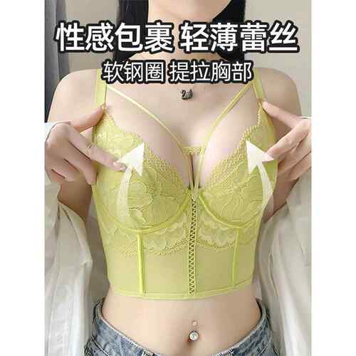 调整型收副乳塑型文胸蕾丝内衣女士软钢圈聚拢胸罩薄款兔耳朵文胸
