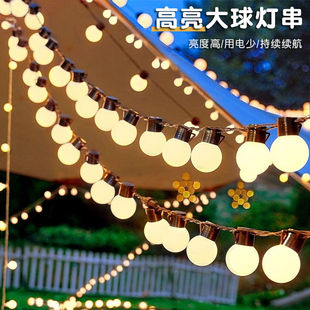 户外防水天幕帐篷led灯串装 饰彩灯氛围灯太阳能露营庭院G50球泡