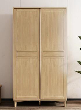 实木推门衣柜简代约现家用拉卧室柜子轻2212-221收奢小户型组合纳