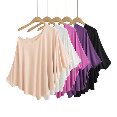 Big round neck T-shirt, women's thin sunscreen cover, top