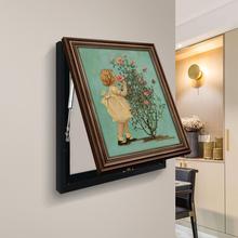 电表盒竖版美式电表箱装饰画2025新款客厅遮挡挂画餐厅配电箱竖款