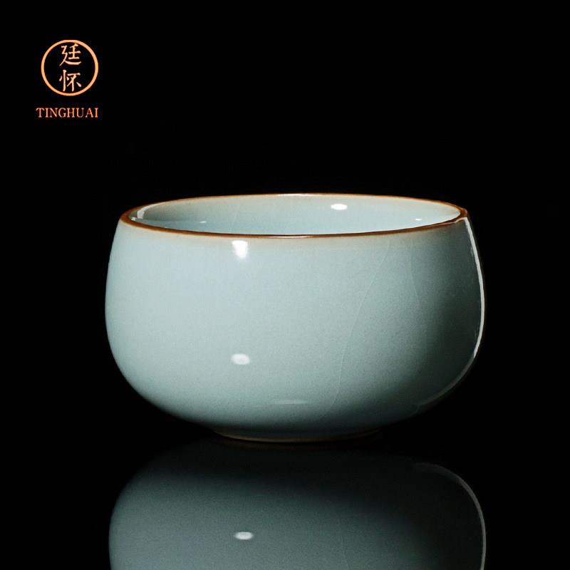 廷怀窑汝窑茶杯陶瓷功夫茶杯品茗杯主人杯单杯汝州汝瓷禅定杯子