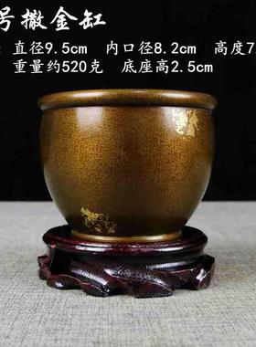 正品缸纯铜缸复古小缸水家缸黄铜烟风水摆件用办公室灰缸家居