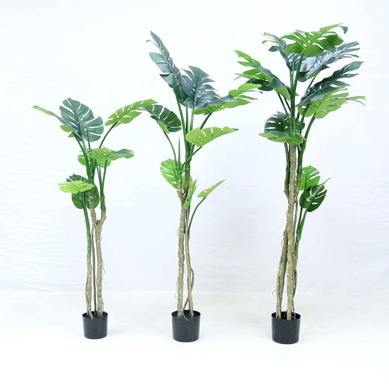 仿真龟背叶绿植物盆栽摆件设龟背室内客厅大型落地北欧装饰