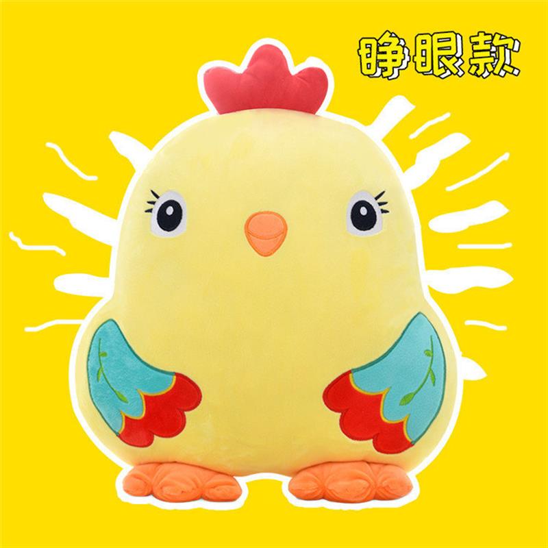 小鸡午睡枕头可爱抱枕被子两用靠垫被珊瑚绒汽车空调被靠枕毯CNXC