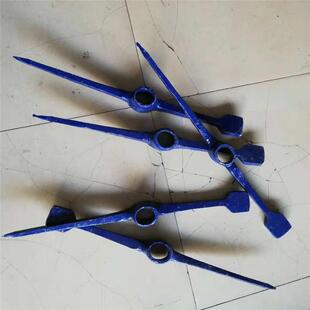 加长铁路道镐 650mm锻钢道钢牌 一尖头一方头道镐