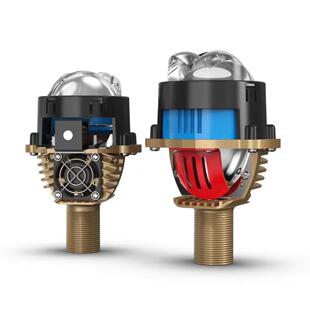 1.8寸双直射汽车LED双光透镜汽车远近光灯改装75瓦远近一体透镜