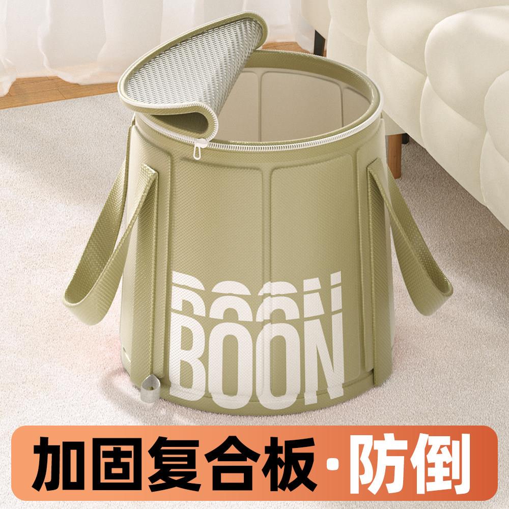 日本可折叠泡脚袋加高过小腿家用泡脚桶加厚便携式洗脚盆足浴
