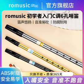 romusic爱尔兰哨笛c调六孔竖笛，d调口笛，成人学生初学演奏