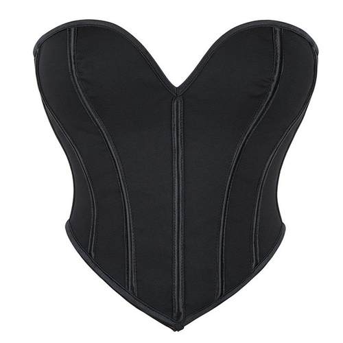 an breathable outer heart-shaped frosted tube as top corset