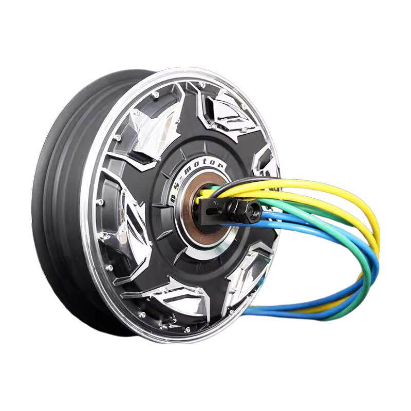 QSMOTOR12寸五代9000W瓦片45H碟刹七线18轴48V-96V电摩电机