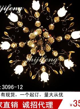 ceiling lamp 水晶吸顶灯温馨浪漫婚房led吸顶灯饰圆形客厅花灯