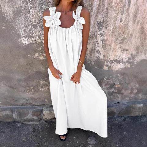 Fashionable Comfortable Large Flower Dress, Bohemian Vacatio